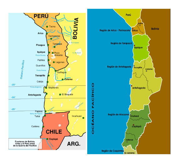 Cuando Venezuela reconoció a Bolivia con las fronteras de 1878. A los chilenos no les gustó
